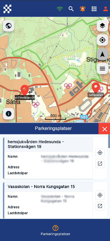 Mobil vy av CS ATOM.